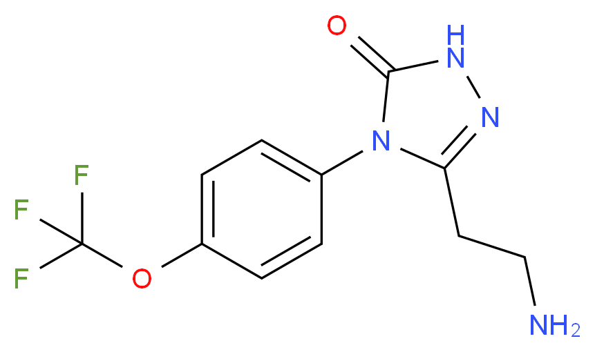 5-(2-aminoethyl)-4-[4-(trifluoromethoxy)phenyl]-2,4-dihydro-3H-1,2,4-triazol-3-one_分子结构_CAS_)