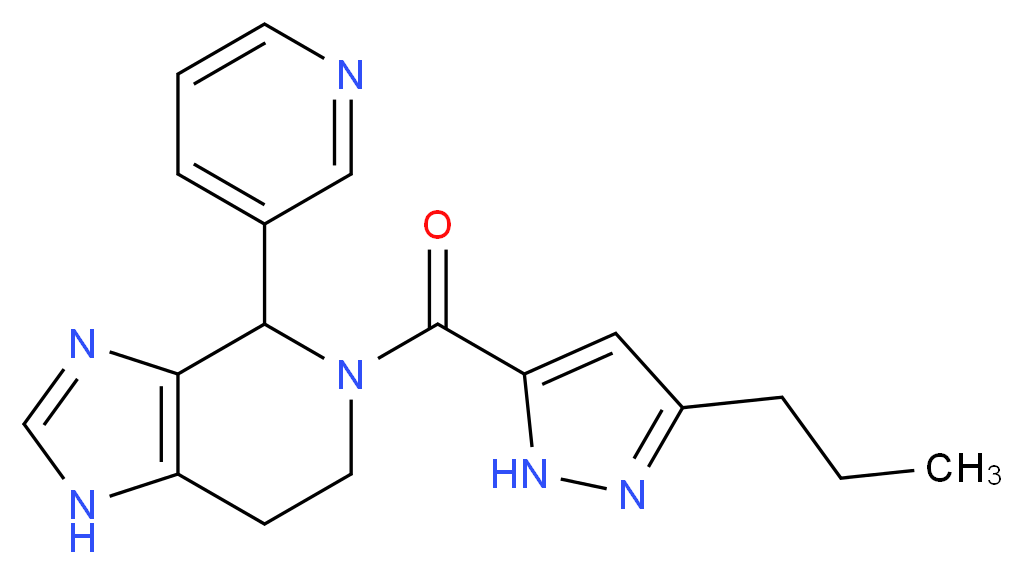 5-[(3-propyl-1H-pyrazol-5-yl)carbonyl]-4-pyridin-3-yl-4,5,6,7-tetrahydro-1H-imidazo[4,5-c]pyridine_分子结构_CAS_)