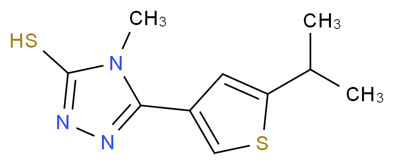 5-(5-Isopropylthien-3-yl)-4-methyl-4H-1,2,4-triazole-3-thiol_分子结构_CAS_)