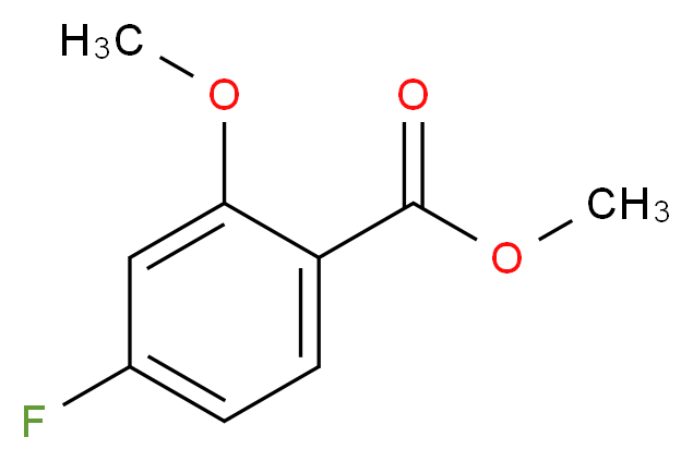 4-Fluoro-2-methoxybenzoic acid methyl ester  _分子结构_CAS_204707-42-6)