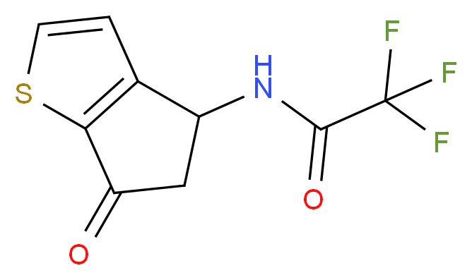 2,2,2-Trifluoro-N-(5,6-dihydro-6-oxo-4H-cyclopenta[b]thiophen-4-yl)acetamide_分子结构_CAS_108046-14-6)