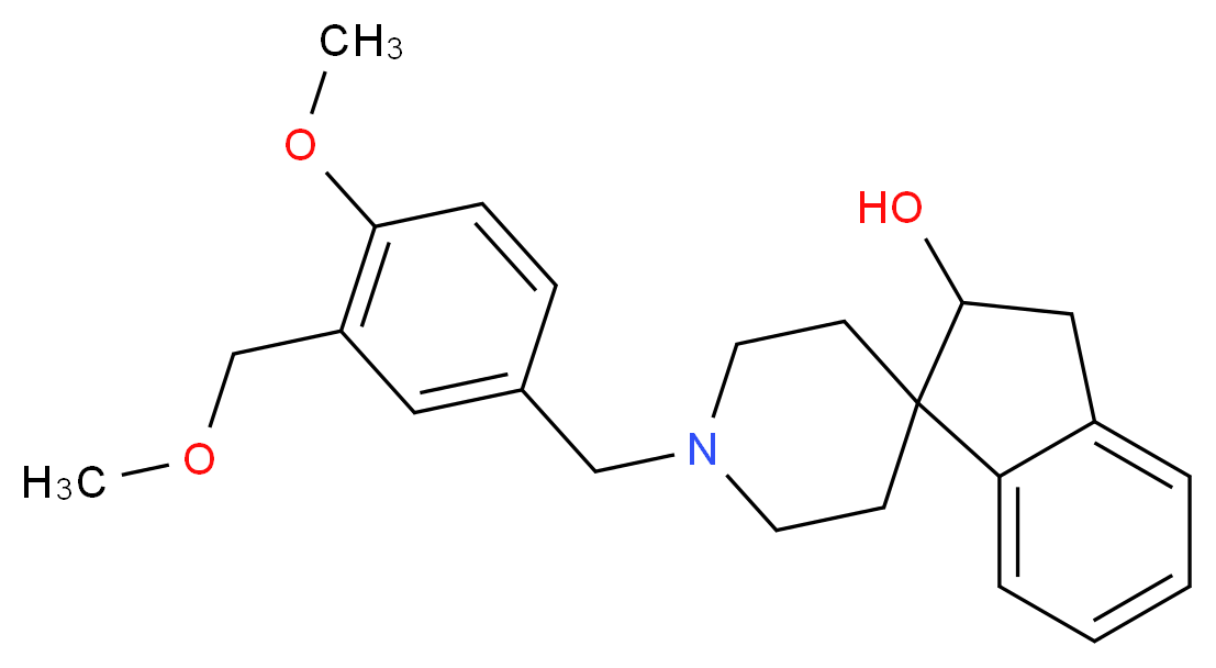 1'-[4-methoxy-3-(methoxymethyl)benzyl]-2,3-dihydrospiro[indene-1,4'-piperidin]-2-ol_分子结构_CAS_)
