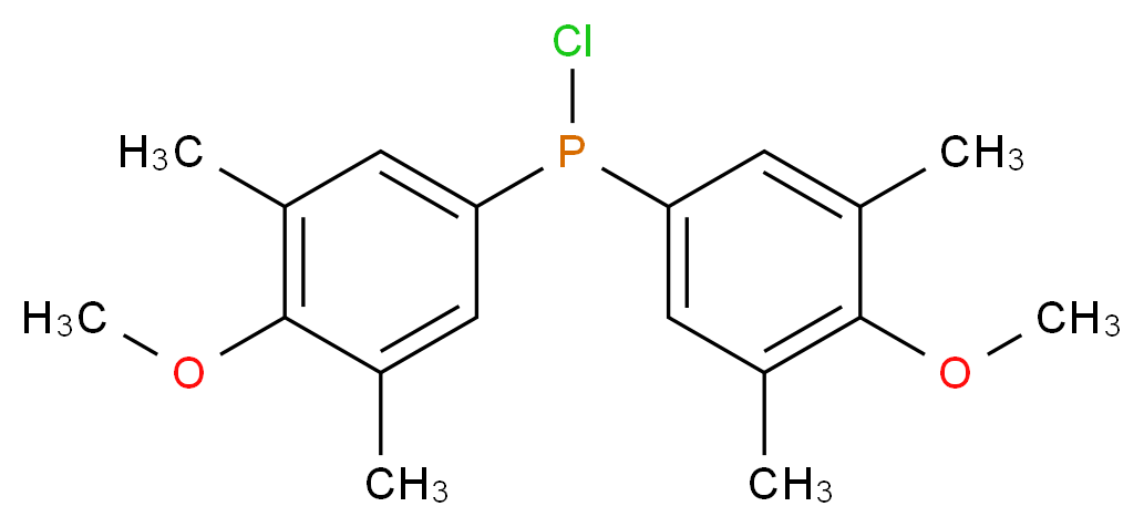 chlorobis(4-methoxy-3,5-dimethylphenyl)phosphane_分子结构_CAS_136802-85-2