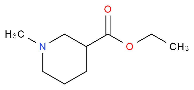 ethyl 1-methylpiperidine-3-carboxylate_分子结构_CAS_5166-67-6