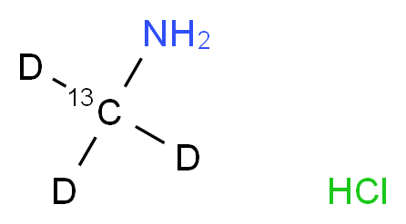 甲基-13C,d3-胺 盐酸盐_分子结构_CAS_104809-19-0)