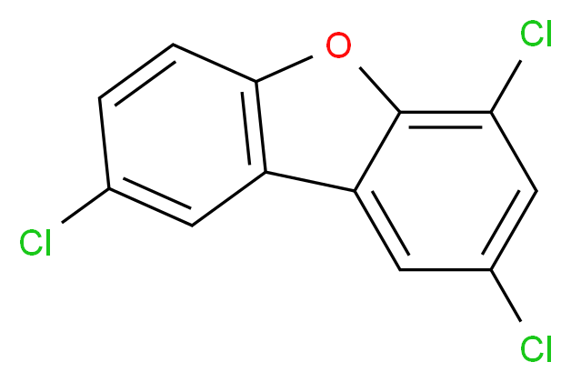 4,6,12-trichloro-8-oxatricyclo[7.4.0.0<sup>2</sup>,<sup>7</sup>]trideca-1(9),2(7),3,5,10,12-hexaene_分子结构_CAS_54589-71-8
