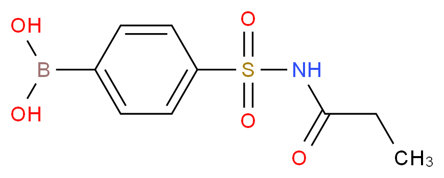 (4-(N-Propionylsulfamoyl)phenyl)boronic acid_分子结构_CAS_957121-17-4)