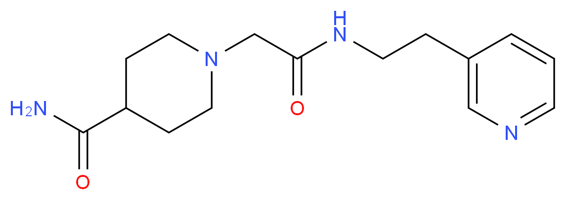 1-(2-oxo-2-{[2-(3-pyridinyl)ethyl]amino}ethyl)-4-piperidinecarboxamide_分子结构_CAS_)
