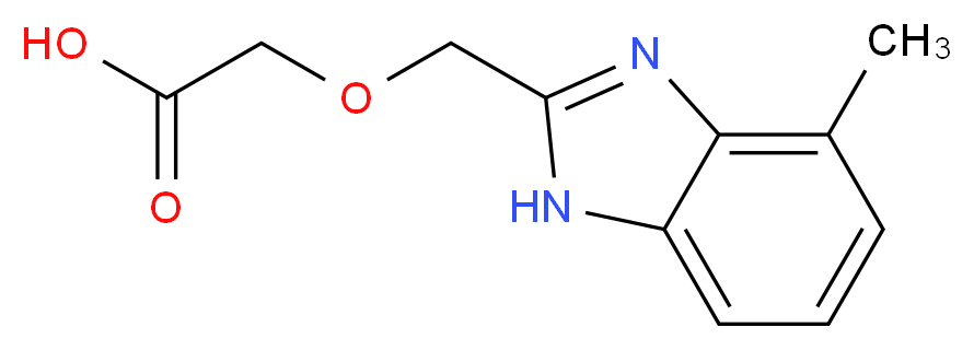 [(4-Methyl-1H-benzimidazol-2-yl)methoxy]-acetic acid_分子结构_CAS_)