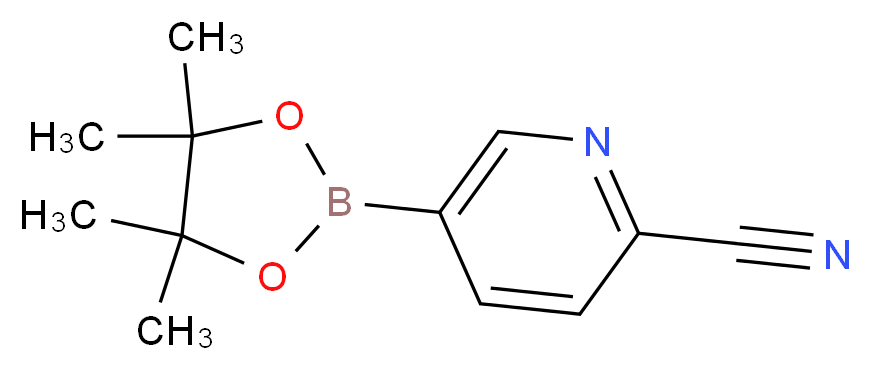 2-Cyanopyridine-5-boronic acid pinacol ester_分子结构_CAS_741709-63-7)