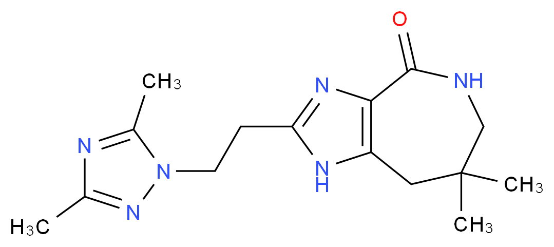 2-[2-(3,5-dimethyl-1H-1,2,4-triazol-1-yl)ethyl]-7,7-dimethyl-5,6,7,8-tetrahydroimidazo[4,5-c]azepin-4(1H)-one_分子结构_CAS_)