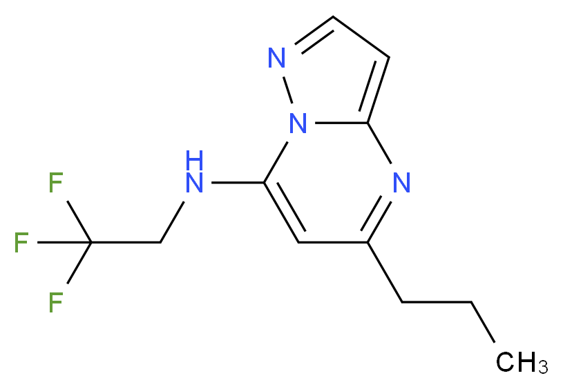 5-propyl-N-(2,2,2-trifluoroethyl)pyrazolo[1,5-a]pyrimidin-7-amine_分子结构_CAS_)