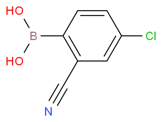 (4-CHLORO-2-CYANOPHENYL)BORONIC ACID_分子结构_CAS_819070-53-6)