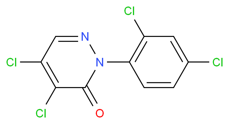 4,5-dichloro-2-(2,4-dichlorophenyl)-2,3-dihydropyridazin-3-one_分子结构_CAS_24725-65-3