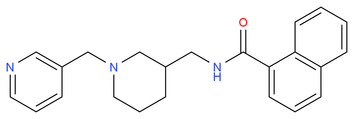 N-{[1-(3-pyridinylmethyl)-3-piperidinyl]methyl}-1-naphthamide_分子结构_CAS_)