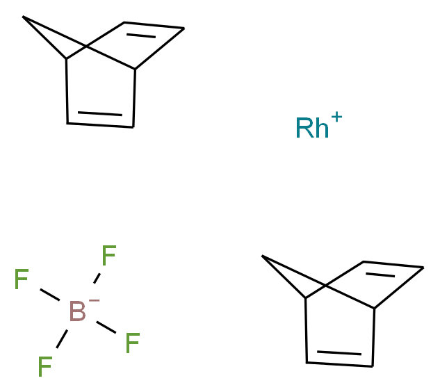 λ<sup>1</sup>-rhodium(1+) ion bis(bicyclo[2.2.1]hepta-2,5-diene) tetrafluoroboranuide_分子结构_CAS_36620-11-8