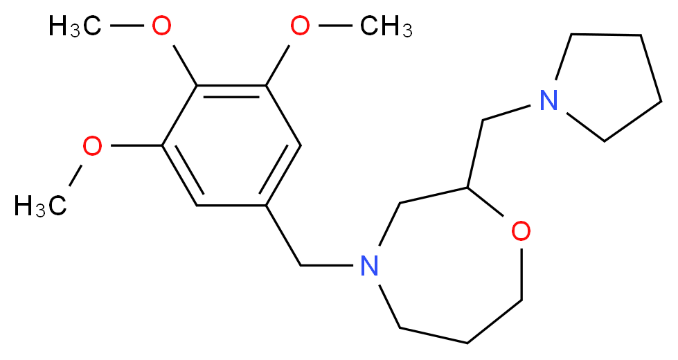 2-(pyrrolidin-1-ylmethyl)-4-(3,4,5-trimethoxybenzyl)-1,4-oxazepane_分子结构_CAS_)