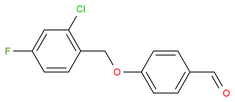4-[(2-chloro-4-fluorophenyl)methoxy]benzaldehyde_分子结构_CAS_588681-51-0