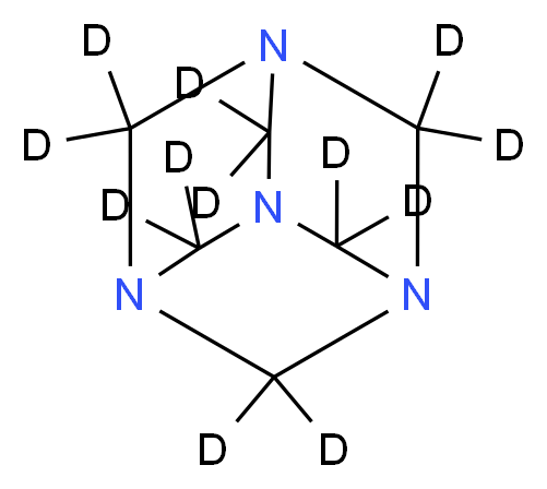 (<sup>2</sup>H<sub>1</sub><sub>2</sub>)-1,3,5,7-tetraazatricyclo[3.3.1.1<sup>3</sup>,<sup>7</sup>]decane_分子结构_CAS_23304-08-7