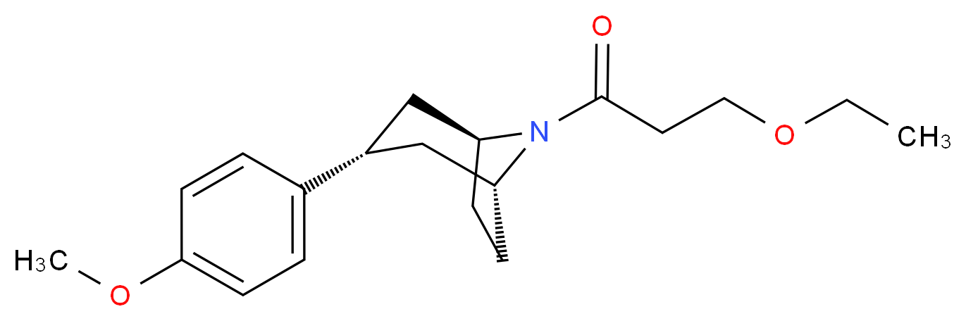 (3-endo)-8-(3-ethoxypropanoyl)-3-(4-methoxyphenyl)-8-azabicyclo[3.2.1]octane_分子结构_CAS_)