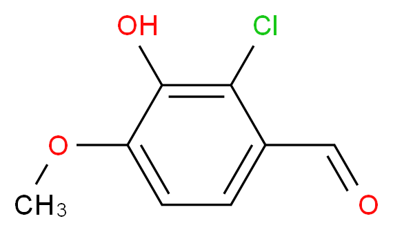 2-chloro-3-hydroxy-4-methoxybenzaldehyde_分子结构_CAS_37687-57-3