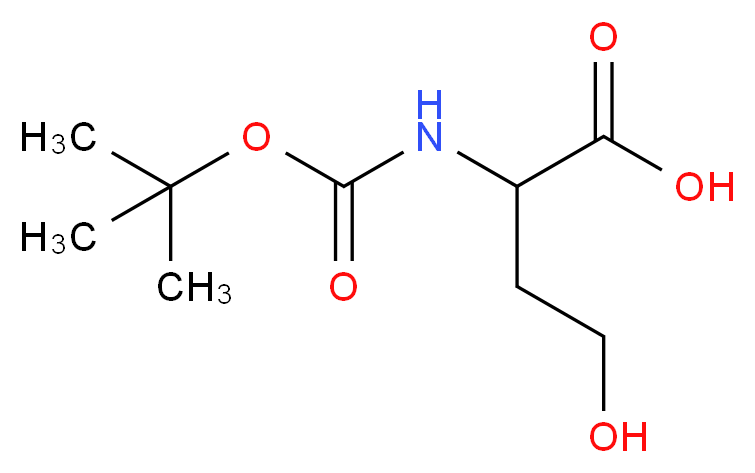 2-{[(tert-butoxy)carbonyl]amino}-4-hydroxybutanoic acid_分子结构_CAS_41088-86-2