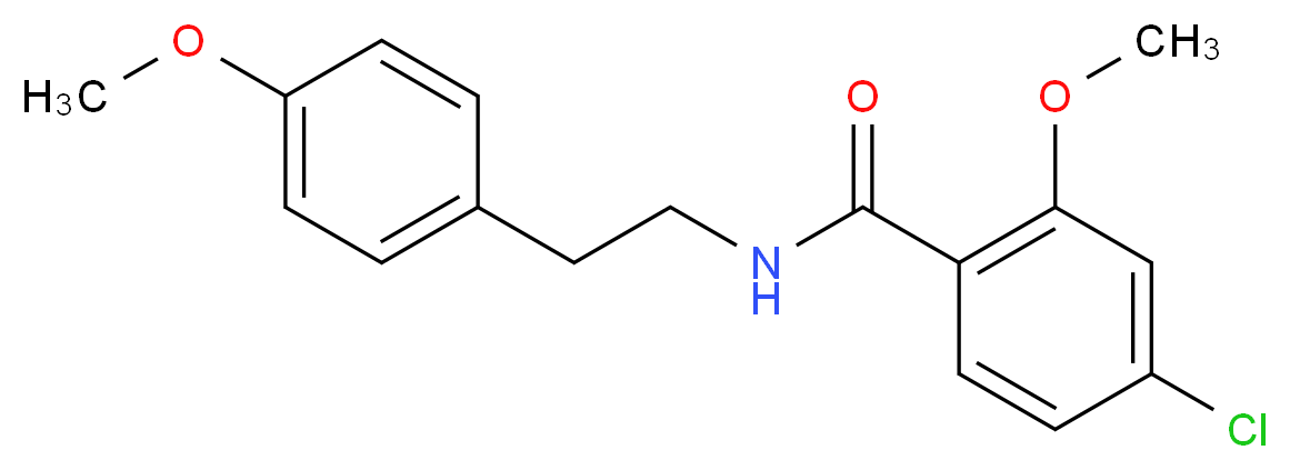 4-Chloro-2-methoxy-N-[2-(4-methoxy-phenyl)-ethyl]-benzamide_分子结构_CAS_885279-88-9)
