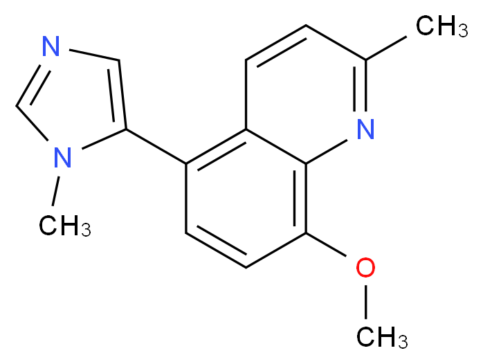8-methoxy-2-methyl-5-(1-methyl-1H-imidazol-5-yl)quinoline_分子结构_CAS_)
