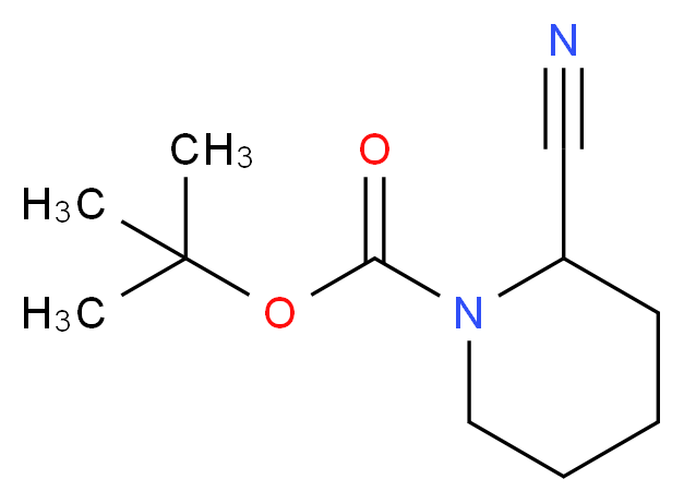 1-Boc-piperidine-2-carbonitrile_分子结构_CAS_153749-89-4)