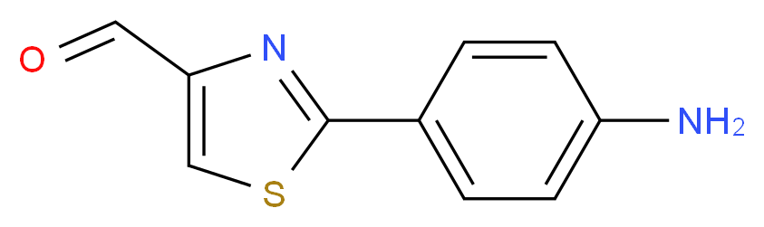 2-(4-AMINO-PHENYL)-THIAZOLE-4-CARBALDEHYDE_分子结构_CAS_55327-25-8)