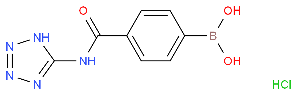 4-(1H-TETRAZOL-5-YLCARBAMOYL)BENZENEBORONIC ACID HYDROCHLORIDE_分子结构_CAS_850568-31-9)