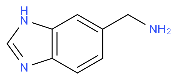 1H-BENZIMIDAZOLE-5-METHANAMINE_分子结构_CAS_164648-60-6)