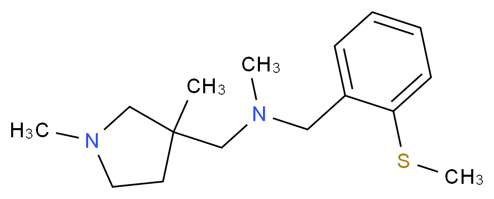 1-(1,3-dimethylpyrrolidin-3-yl)-N-methyl-N-[2-(methylthio)benzyl]methanamine_分子结构_CAS_)