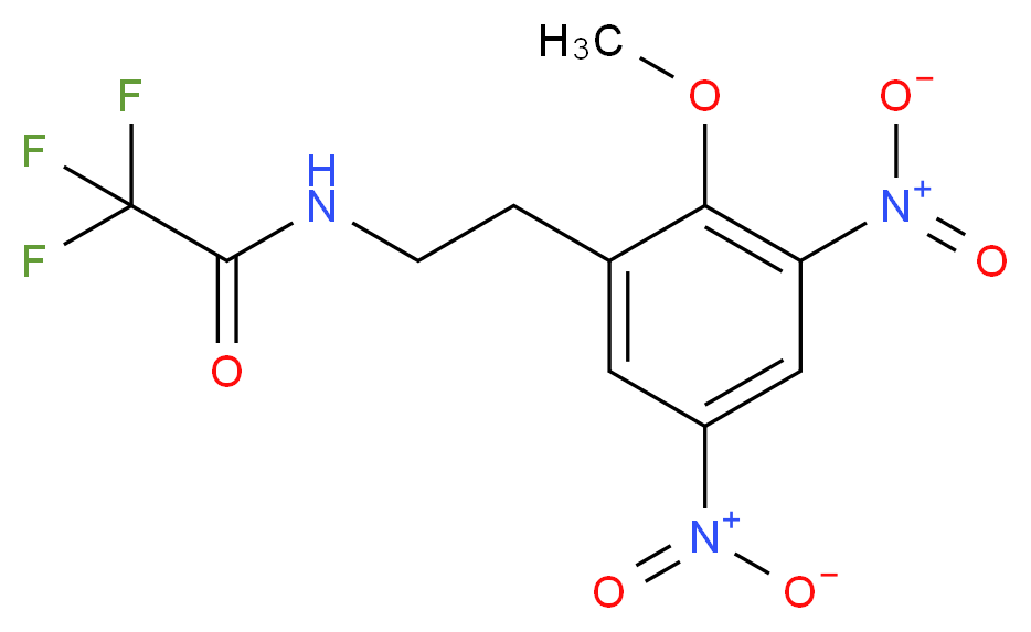 2,2,2-Trifluoro-N-(2-methoxy-3,5-dinitrophenethyl) acetamide_分子结构_CAS_)