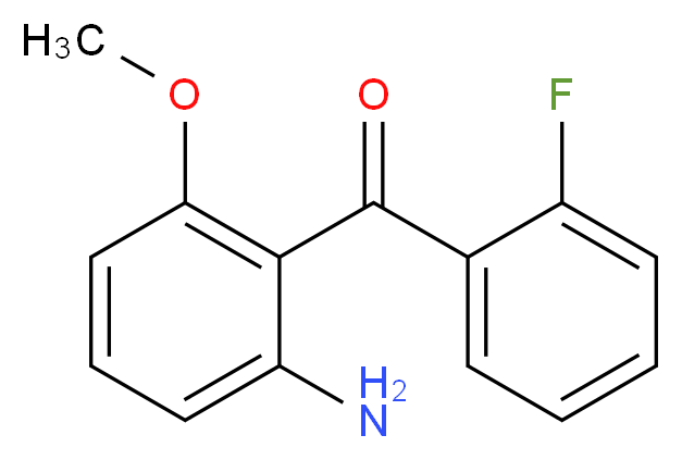 (2-Amino-6-methoxyphenyl)(2-fluorophenyl)methanone_分子结构_CAS_)