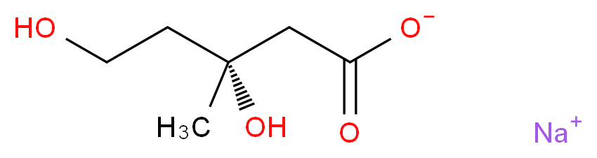 (R)-Mevalonic acid sodium salt_分子结构_CAS_96949-03-0)