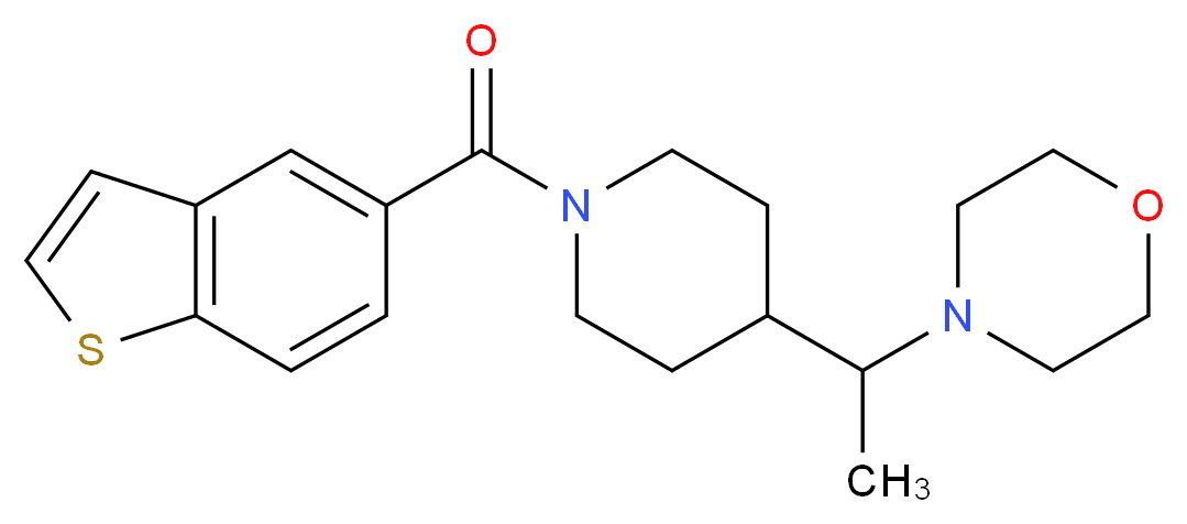 4-{1-[1-(1-benzothien-5-ylcarbonyl)-4-piperidinyl]ethyl}morpholine_分子结构_CAS_)
