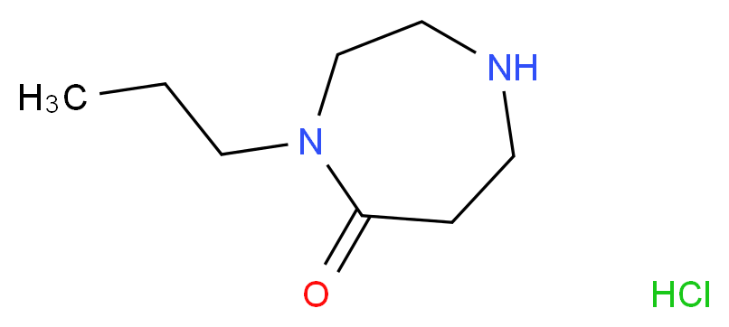 4-Propyl-1,4-diazepan-5-one hydrochloride_分子结构_CAS_)