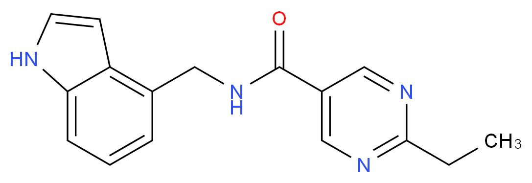 2-ethyl-N-(1H-indol-4-ylmethyl)pyrimidine-5-carboxamide_分子结构_CAS_)