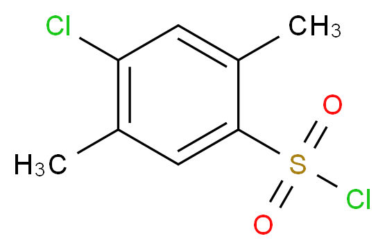 4-chloro-2,5-dimethylbenzene-1-sulfonyl chloride_分子结构_CAS_88-49-3