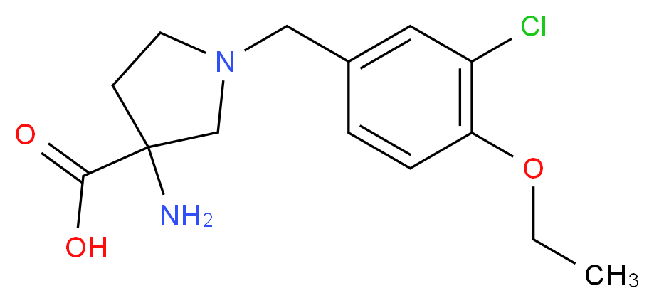 3-amino-1-(3-chloro-4-ethoxybenzyl)pyrrolidine-3-carboxylic acid_分子结构_CAS_)