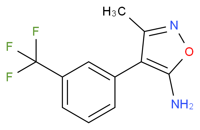 3-Methyl-4-[3-(trifluoromethyl)phenyl]-5-isoxazolamine_分子结构_CAS_)