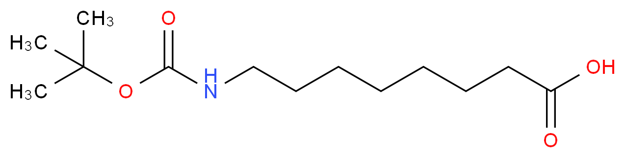 8-{[(tert-butoxy)carbonyl]amino}octanoic acid_分子结构_CAS_30100-16-4