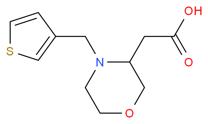 [4-(3-thienylmethyl)-3-morpholinyl]acetic acid_分子结构_CAS_)