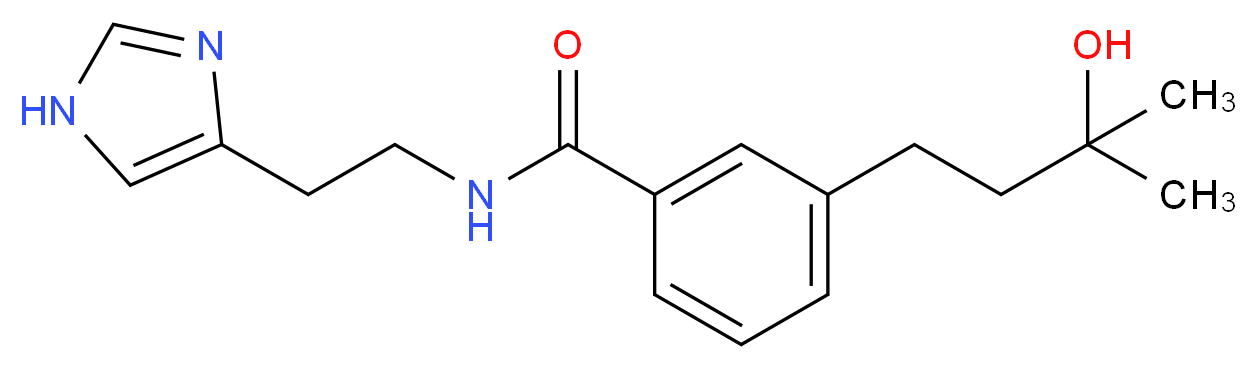 3-(3-hydroxy-3-methylbutyl)-N-[2-(1H-imidazol-4-yl)ethyl]benzamide_分子结构_CAS_)