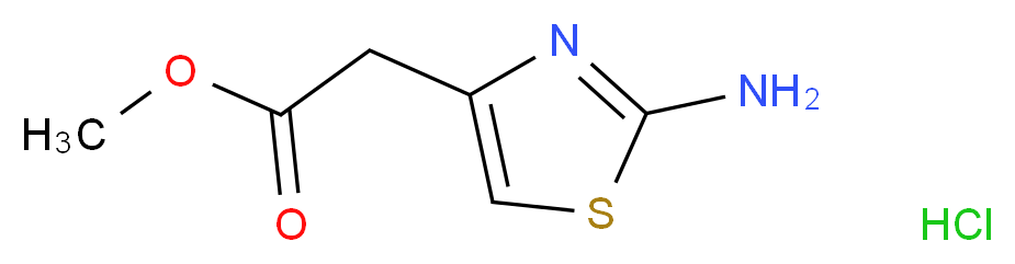 methyl 2-(2-amino-1,3-thiazol-4-yl)acetate hydrochloride_分子结构_CAS_76629-18-0