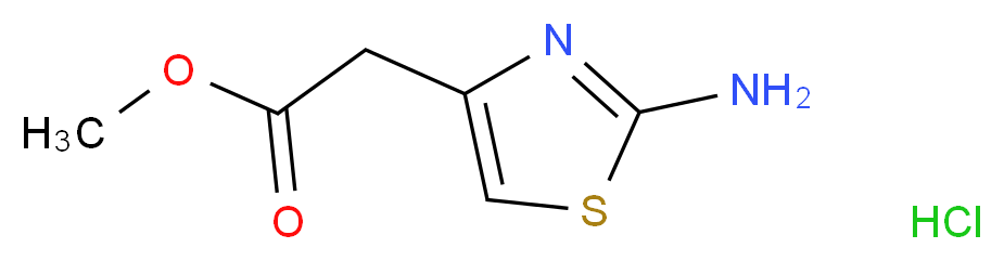 (2-Amino-thiazol-4-yl)-acetic acid methyl ester hydrochloride_分子结构_CAS_76629-18-0)