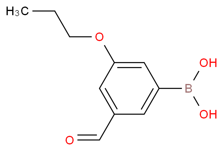 3-丁氧基-5-甲酰基苯基硼酸_分子结构_CAS_)