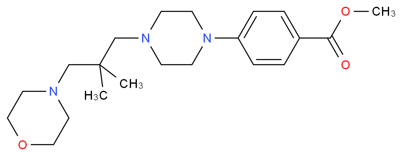 methyl 4-{4-[2,2-dimethyl-3-(4-morpholinyl)propyl]-1-piperazinyl}benzoate_分子结构_CAS_)