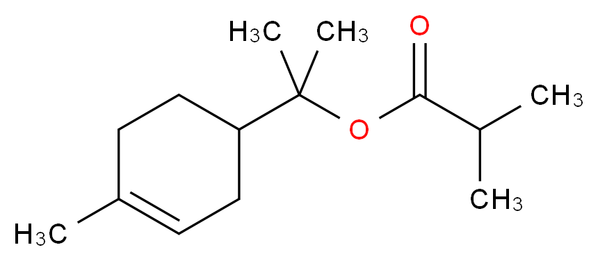 2-(4-methylcyclohex-3-en-1-yl)propan-2-yl 2-methylpropanoate_分子结构_CAS_7774-65-4